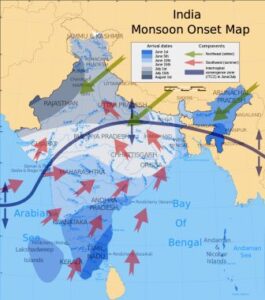 Origin of Monsoon in India and its impact