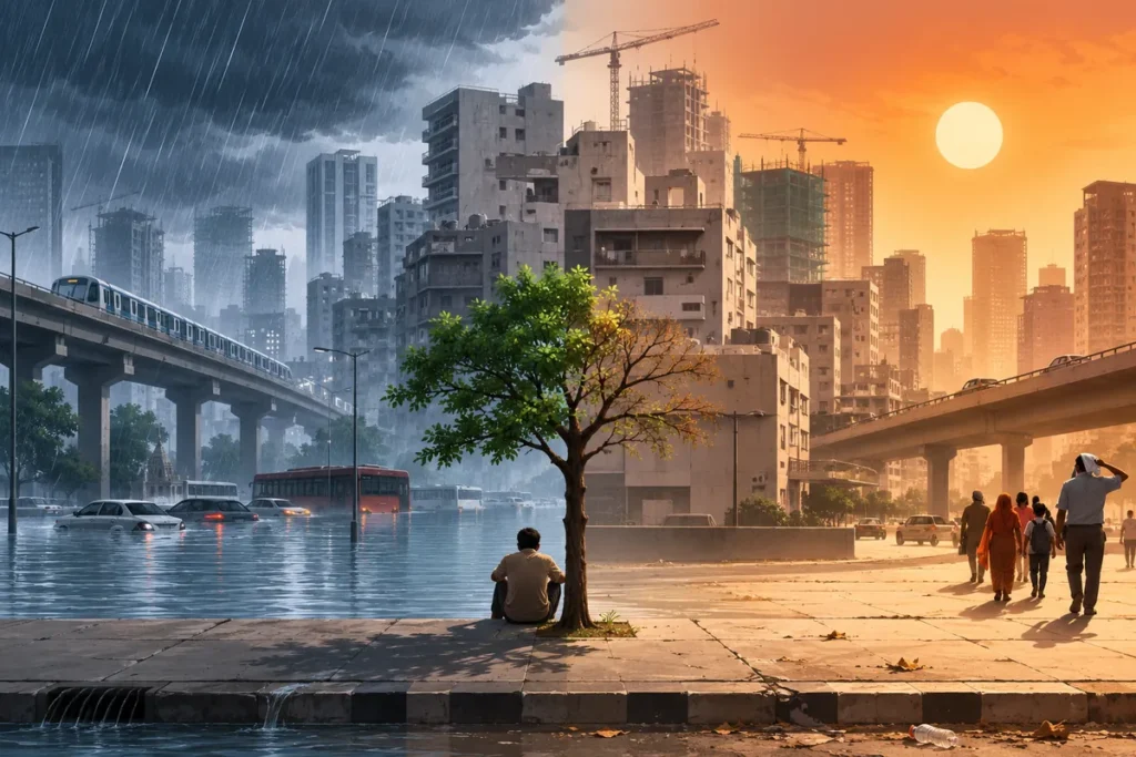 The Concrete Obsession Flooding and Frying Urban Bharat